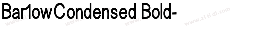 Bar1owCondensed Bold字体转换